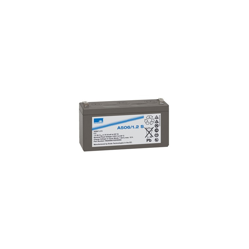 EXIDE Sonnenschein 6V - 1,2Ah - Dryfit A500 - Bac VO - A506/1.2S EXIDE Sonnenschein 6V - 1,2Ah - Dryfit A500 - Bac VO - A506/1.2S