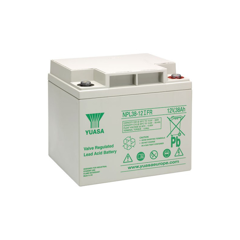 Batterie YUASA de 12V et 38.0Ah - NPL38-12 I FR - Longue durée de vie Batterie YUASA de 12V et 38.0Ah - NPL38-12 I FR - Longue durée de vie