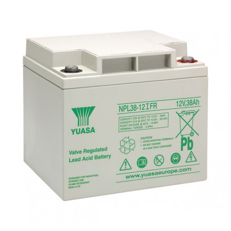 Batterie YUASA de 12V et 38.0Ah  - NPL38-12 I FR - Longue durée de vie