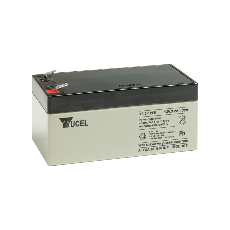 Batterie plomb - YUASA / YUCEL / YUVOLT - 12V - 3.2Ah - Y3.2-12FR - AGM Batterie plomb - YUASA / YUCEL / YUVOLT - 12V - 3.2Ah - Y3.2-12FR - AGM