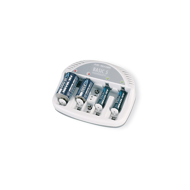 Chargeur Basic 5 ANSMANN - 2 à 5 accus AAA / AA / 9V / C / D NiMh Chargeur Basic 5 ANSMANN - 2 à 5 accus AAA / AA / 9V / C / D NiMh