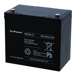 Batterie YPC55-12 YUASA - Compatible MK M22 NF SLD G - Plomb Cyclage - 12V - 55Ah