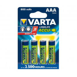 Blister 4 piles VARTA HR03 - AAA - NiMh - 1.2V - 800mAh