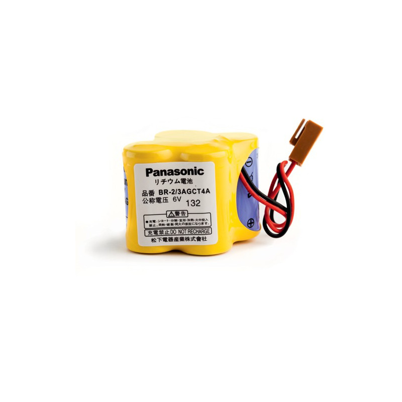 Pack pile PANASONIC BR 2/3 A - Lithium - 6V - 2400mAh+ connecteur marron A98L-0031-0025