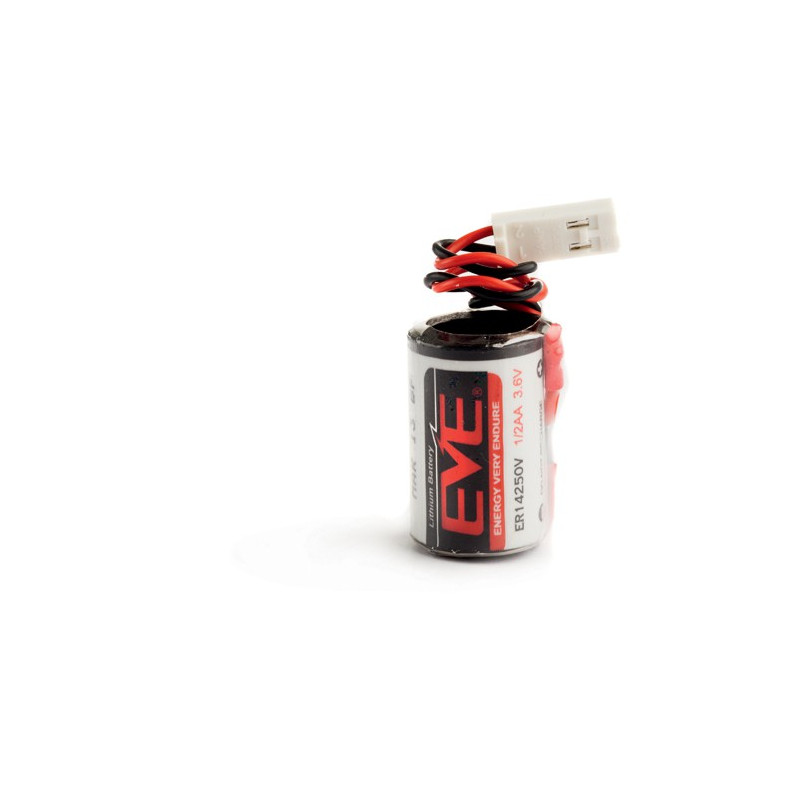 Pile ER14250 - Lithium - 3.6V - 1200mAh + connecteur
