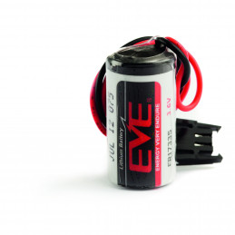 Pile ER17335 / ER17330 - Lithium - 3.6V - 2100mAh + Connecteur FANUC