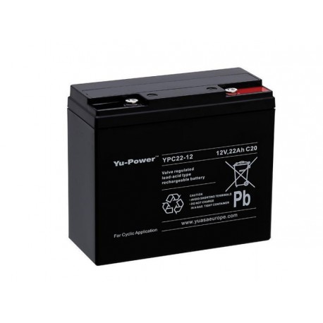 Batterie YPC22-12 YUASA - Plomb Cyclage - 12V - 22Ah