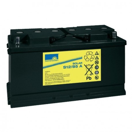 Batterie S12/85A - EXIDE SOLAR - Plomb solaire - 12V - 85Ah