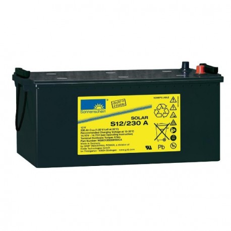 Batterie S12/230A - EXIDE SOLAR - Plomb solaire - 12V - 230Ah