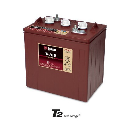 TROJAN 6V - 225Ah - T105 ex CR225 - DEEP CYCLE ACIDE - Golfette - Haulotte BAT01