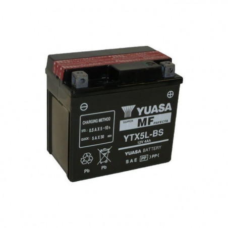 YUASA Batterie Moto 12V – 5Ah - YTX5LBS 