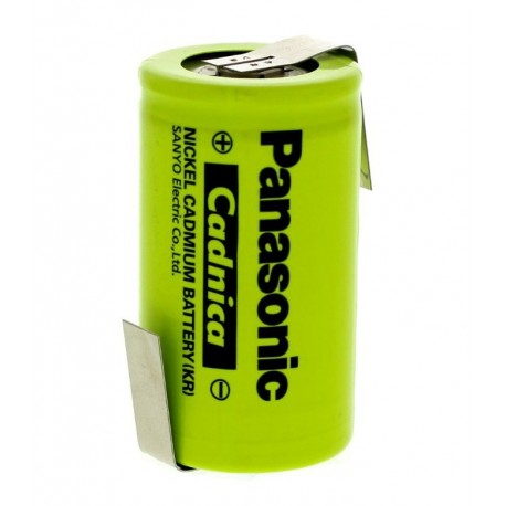 Batterie SANYO/PANASONIC 33,0 x 60,0 - KR5000DEL - Hca - NiCd - 1,2V - 5000mAh avec languettes en Z
