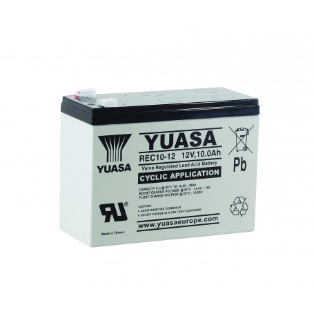 Batterie REC10-12 YUASA / YUCEL - Plomb Cyclage - 12V - 10Ah