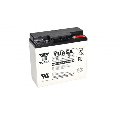 Batterie REC22-12 YUASA - Plomb Cyclage - 12V - 22Ah