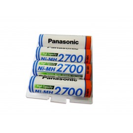 Piles PANASONIC HR6 Blister x 4 - NiMh - rechargeables - 1.2V - 2700mAh