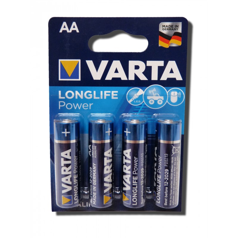 Blister 4 Piles LR6 - AA - VARTA - High Energy/ Longlife - UM3