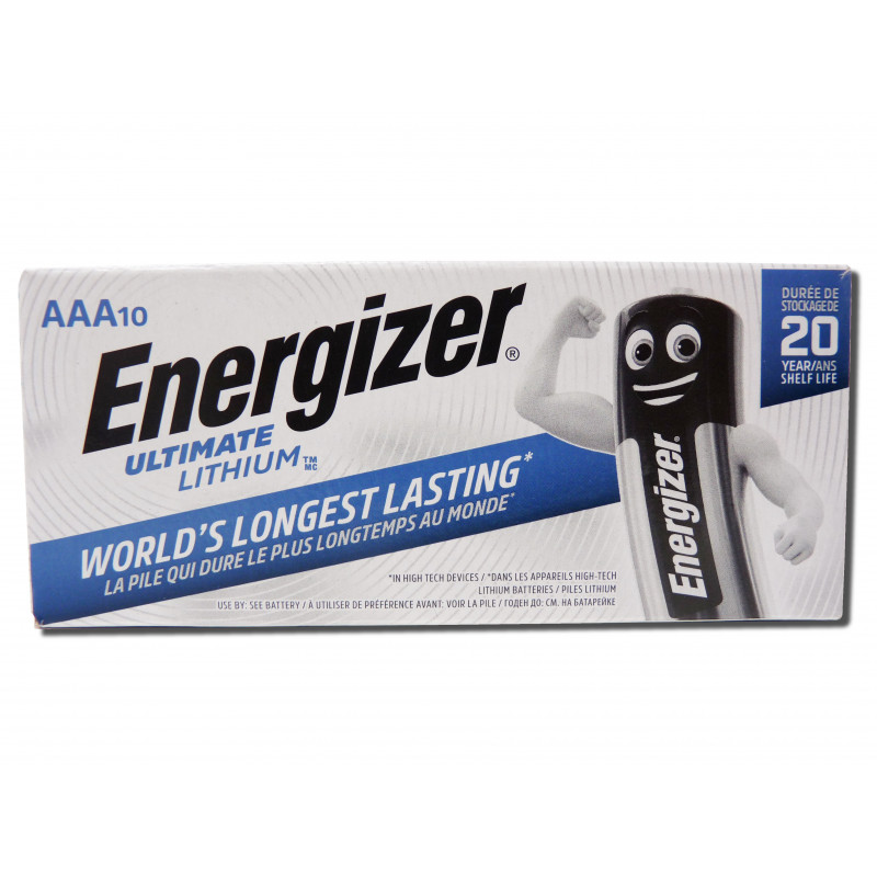 Boite 10 piles L92 ENERGIZER - Format LR3 - Lithium - AAA Ultimate Boite 10 piles L92 ENERGIZER - Format LR3 - Lithium - AAA Ultimate