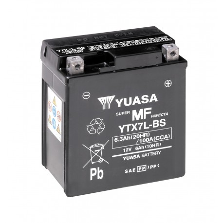 Batterie moto YUASA YTX7L / YTX7L-BS - Plomb -12V – 6Ah