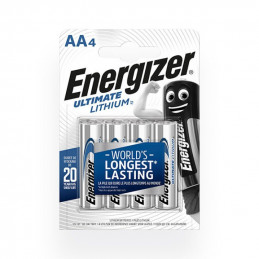 ENERGIZER L91 - Format LR6 - AA Ultimate Lithium - Blister de 4 piles