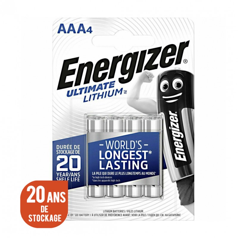Lot 8 piles L92 ENERGIZER - Format LR03 - AAA Ultimate Lithium
