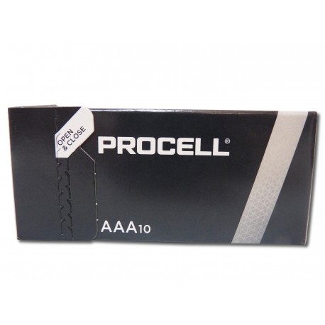 Boite de 10 piles Duracell LR03 - AAA - Procell Professionnel - Alcaline - 1.5V - INTENSE