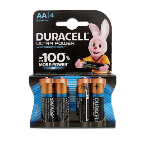 Blister 4 Piles LR6 - DURACELL - Ultra M3 - Alcaline - 1.5V