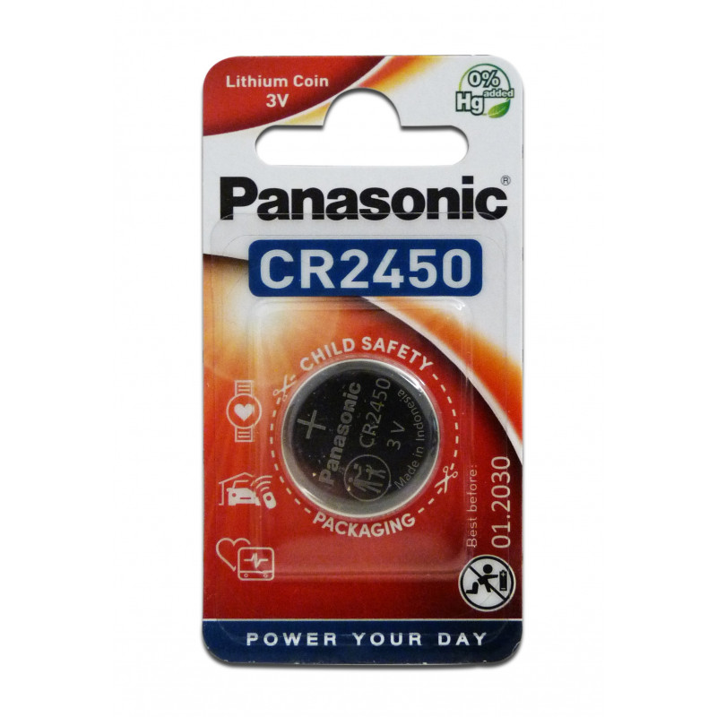 Pile Bouton CR2450 Standard - PANASONIC - Lithium - 3V Pile Bouton CR2450 Standard - PANASONIC - Lithium - 3V