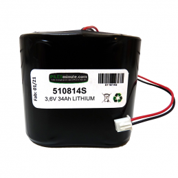 Pack Lithium SAFT LS33600 - 1S2P - 3.6V - 34Ah + Connecteur