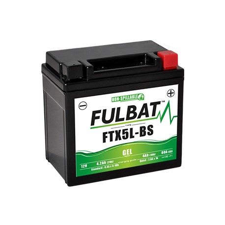 Batterie moto FULBAT FTX5L-BS / FTZ6S - GEL - 12V - 4.2Ah