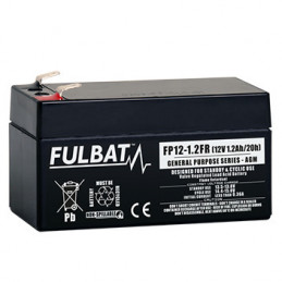 Batterie Plomb Standard FP12-1.2 FR - 12V - 1.1Ah - UL94.FR – FULBAT