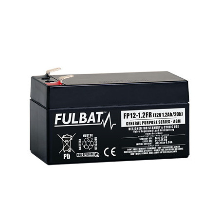 Batterie Plomb Standard FP12-1.2 FR - 12V - 1.1Ah - UL94.FR – FULBAT