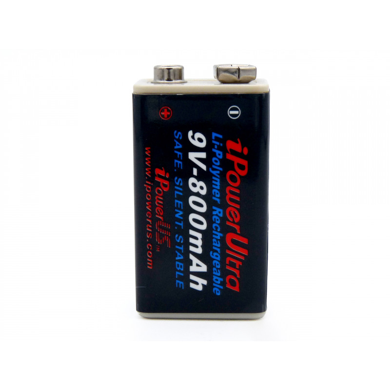 Batterie 6LR61 I POWER US rechargeable - Li-Ion Polymer - 9V - 800mAh