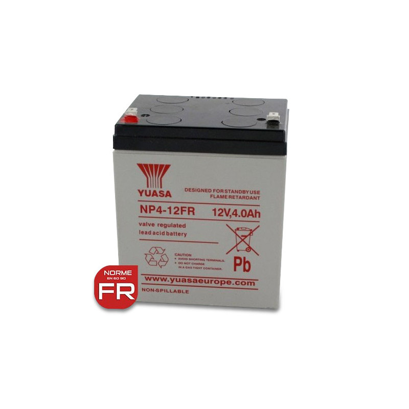 Batterie NP4-12FR YUASA - Plomb - AGM - 12V - 4.0Ah Batterie NP4-12FR YUASA - Plomb - AGM - 12V - 4.0Ah
