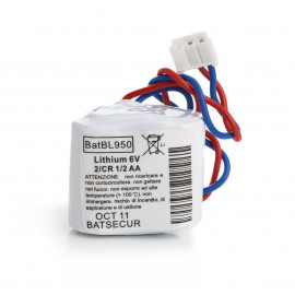 Pile Batterie Alarme Compatible SIEMENS - 1/2AA - Lithium - 6.0V - 950mAh + Connecteur