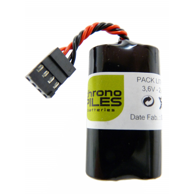 Pack piles LS14500 - AA - Lithium - 3.6V - 2300mAh + Connecteur Pack piles LS14500 - AA - Lithium - 3.6V - 2300mAh + Connecteur