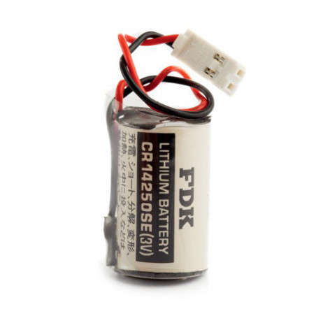 Pile CR14250 - 1/2AA - Lithium - 3V - 850mAh + connecteur