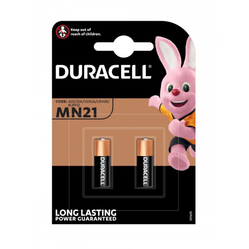 DURACELL 23A - GP23A - MN21 - L1028 - 8LR932 - LRV08 - A23 - Blister x 2 DURACELL 23A - GP23A - MN21 - L1028 - 8LR932 - LRV08 - A23 - Blister x 2