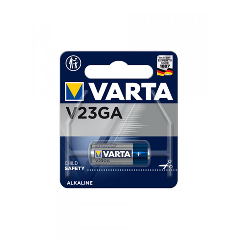 Pile VARTA 23A - GP23A - MN21 - L1028 - 8LR932 - LRV08 - V23GA - A23 - Blister x 1 - Alcaline - 12V Pile VARTA 23A - GP23A - MN21 - L1028 - 8LR932 - LRV08 - V23GA - A23 - Blister x 1 - Alcaline - 12V