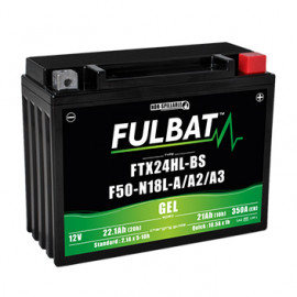 Batterie moto FULBAT FTX24HL-BS / F50-N18L-A3 - GEL - 12V - 22.1Ah