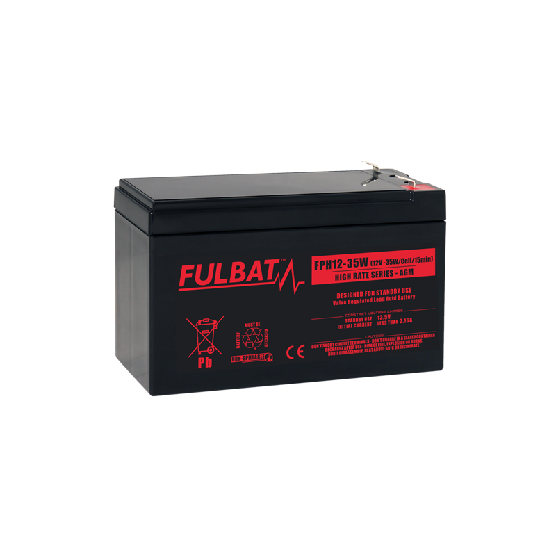 Batterie FULBAT FPH12-35W - Plomb Standard - 12V - 9Ah - VRLA - Spécial Onduleur Batterie FULBAT FPH12-35W - Plomb Standard - 12V - 9Ah - VRLA - Spécial Onduleur