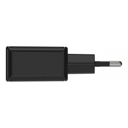 Chargeur de batterie noir - 2 ports USB - EU - 240V - pour smartphne, tablettes etc..