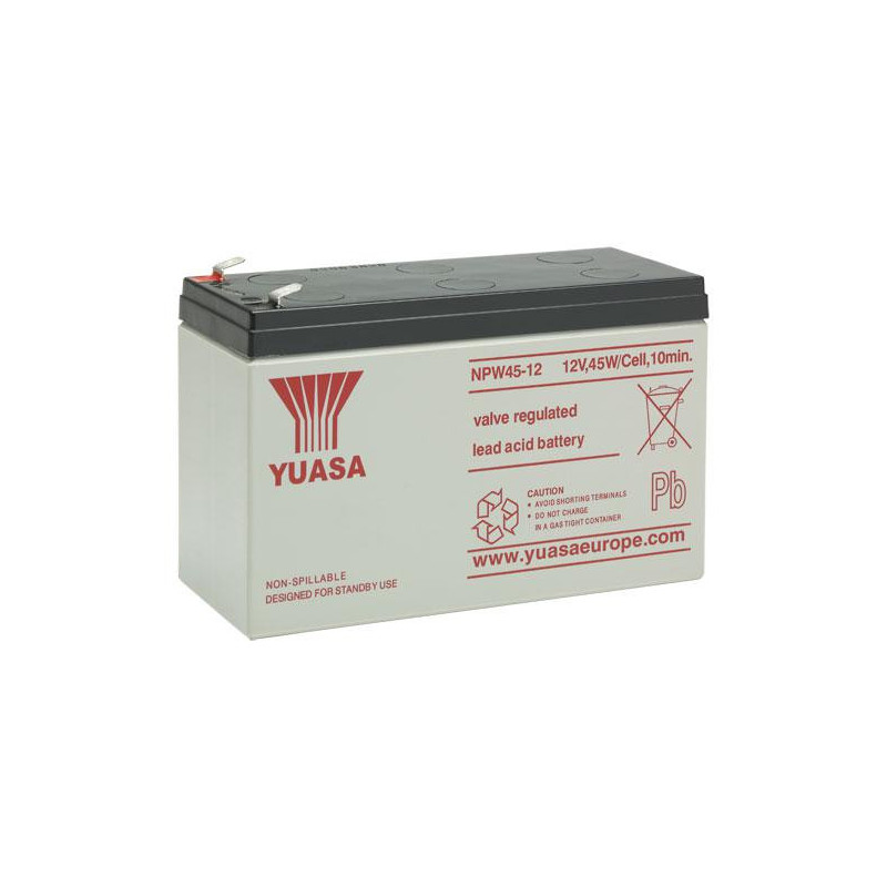 Batterie SW280 YUASA Spécial ONDULEUR - Compatible NPW45-12 / NPW36-12 - AGM - 12V - 7Ah Batterie SW280 YUASA Spécial ONDULEUR - Compatible NPW45-12 / NPW36-12 - AGM - 12V - 7Ah