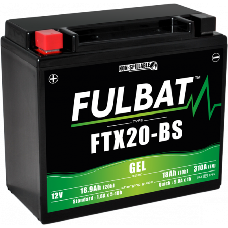 Batterie moto FULBAT FB10L-A2/B2 - GEL - 12V - 11.6Ah
